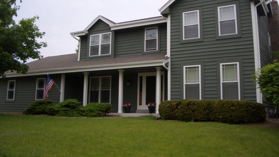gray siding house